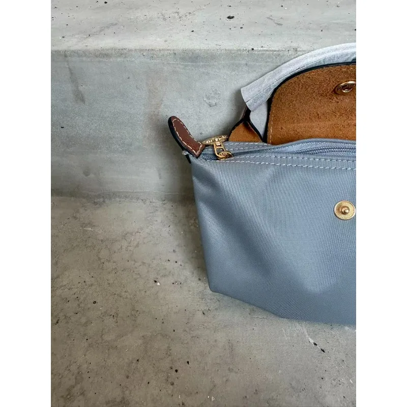 2026 Y2K Damen Eco-Nylon Tragetasche, Einfache Mini-Schulter-Umhängetasche, Wasserdichte Handy- und Münztasche, Dumpling-Tasche