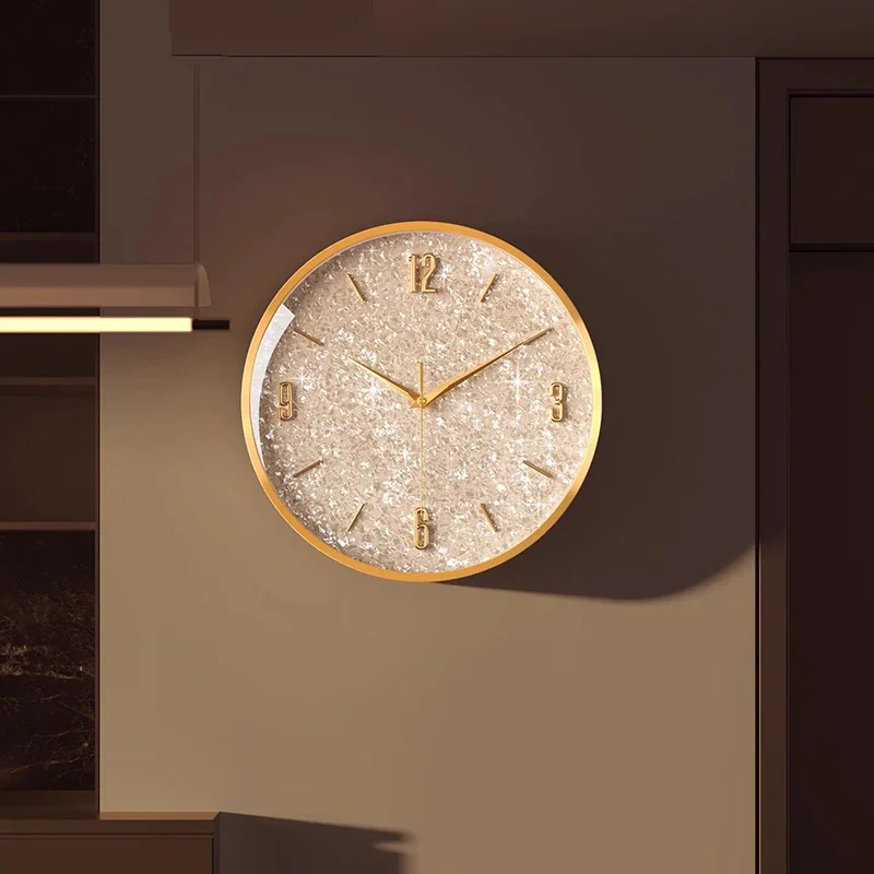 Nordic Luxury Wall Watch Bathroom Round Aesthetic Minimalist Fashion Clock Wall Living Room Art Mural Duvar Ornaments Home Decor