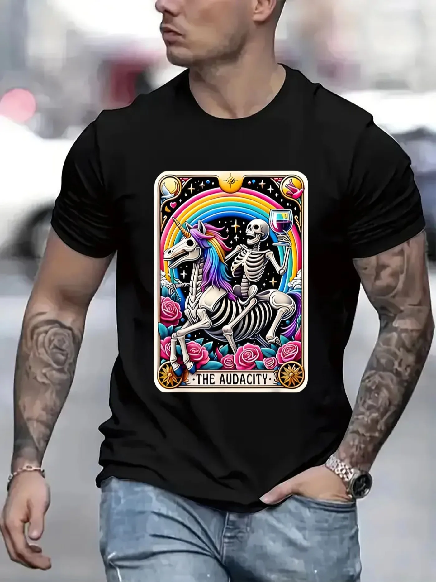 Men Halloween Casual Short Sleeve Tee 1 Pcs 100% Heavy Cotton - Comfortable Crew Neck, Soft Adorable Tees Tops