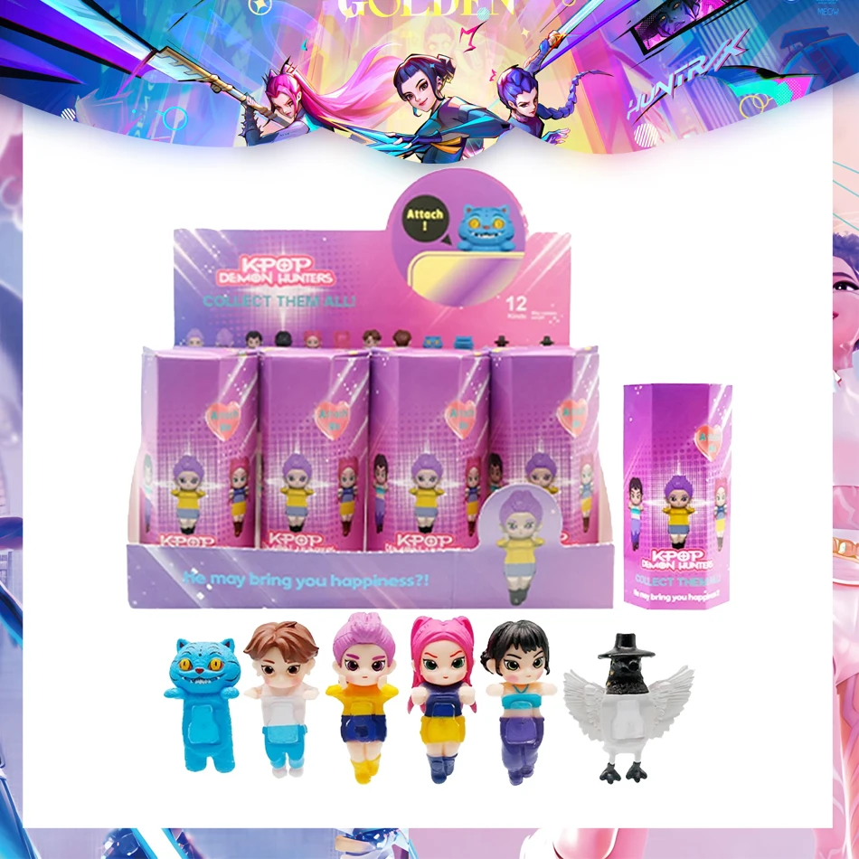 

Новая серия K Pop Demon Hunters Blind Box Derpys Tiger Rumi Mira Zoey Sussy, фигурка куклы, мини-декор, модель игрушки, подарки для девочек