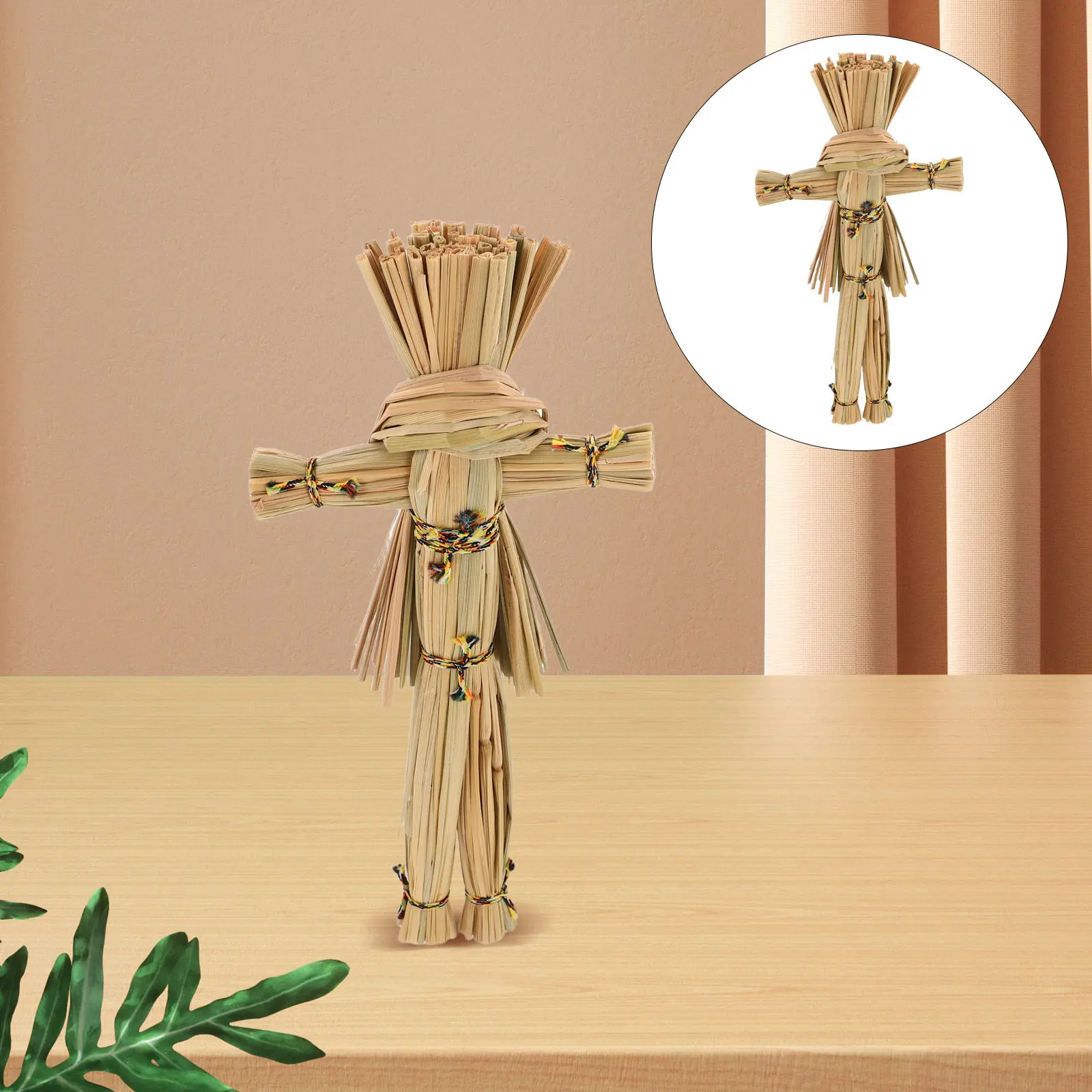 

Halloween Scarecrow Straw Rustic Autumn Garden Ornament Spooky Fall Harvest Scarecrow Outdoor Decoration Fall Figurines