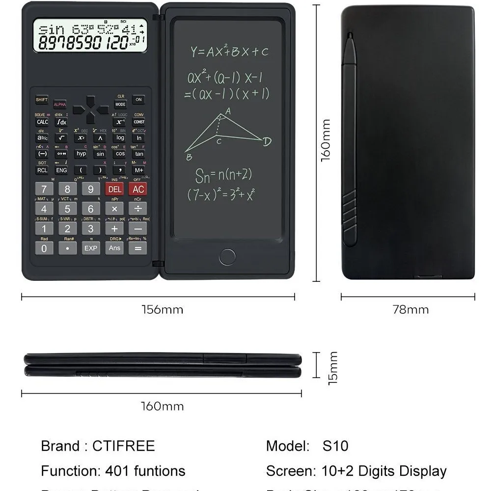 Handwritten board calculator, function calculator, scientific calculator, 401 function drawing board calculation