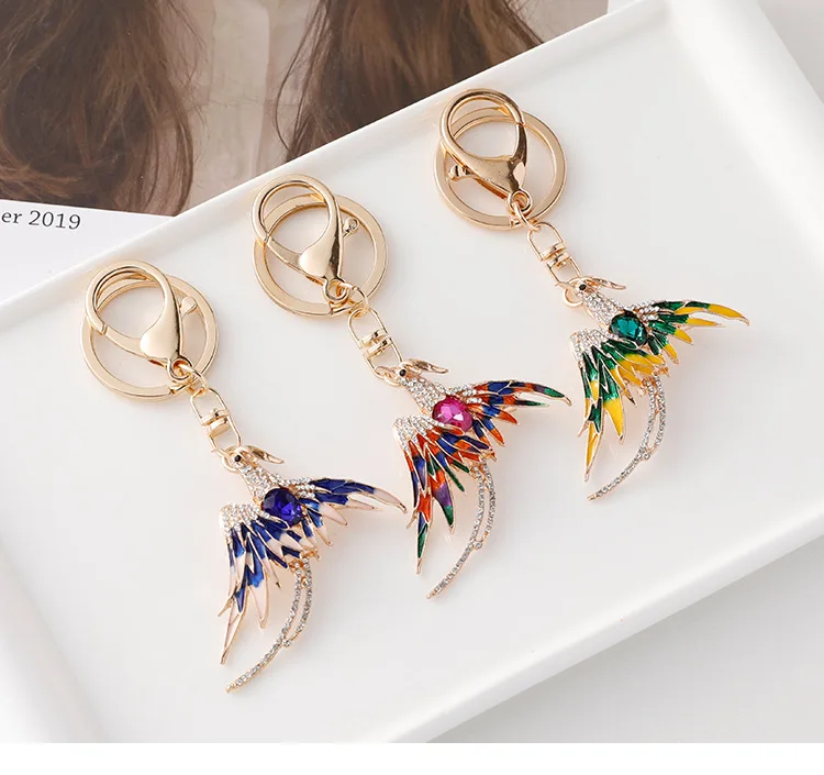 Fashion Animal Phoenix Key Chain for Women Men Phoenix bird Keychain