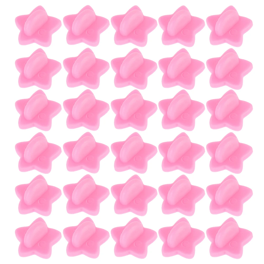 

200Pcs Star Shaped Rubber Locking Pin Backs Replacement Butterfly Clutch for Lapel Pins Badges Crafts Uniform Locking Pin Backs