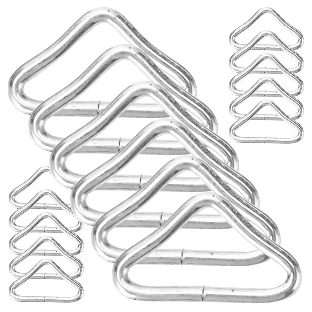 

35 Pcs Trampoline Buckle Metal Roller Buckles Net Adjustable Triangular Galvanized Steel for Bag Child Branch Binding