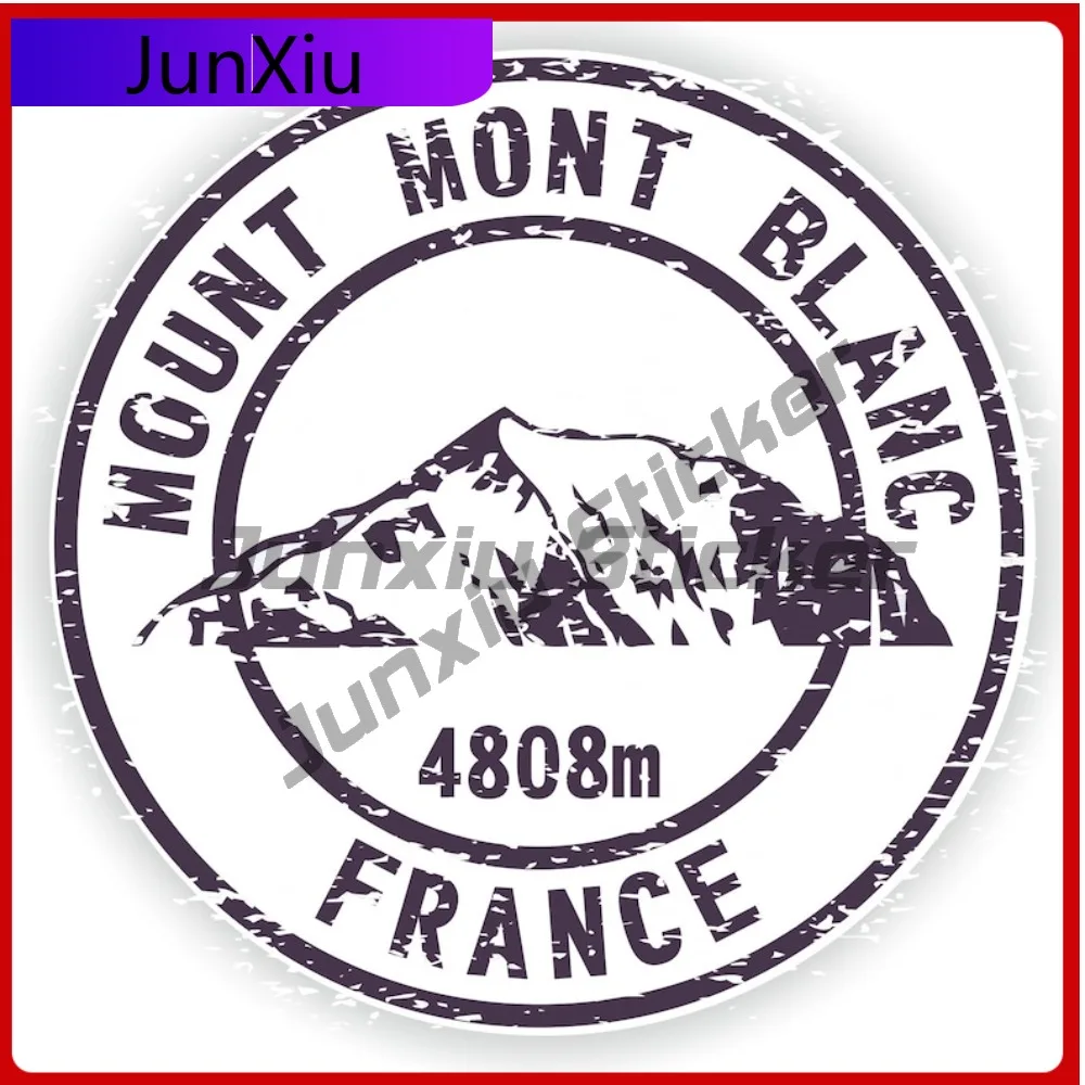 

Mont Blanc Mount Stamp Mountains Unique Camper Anti UV Auto Accessories Vinyl Decal For Car Truck SUV Window Bumper Laptop