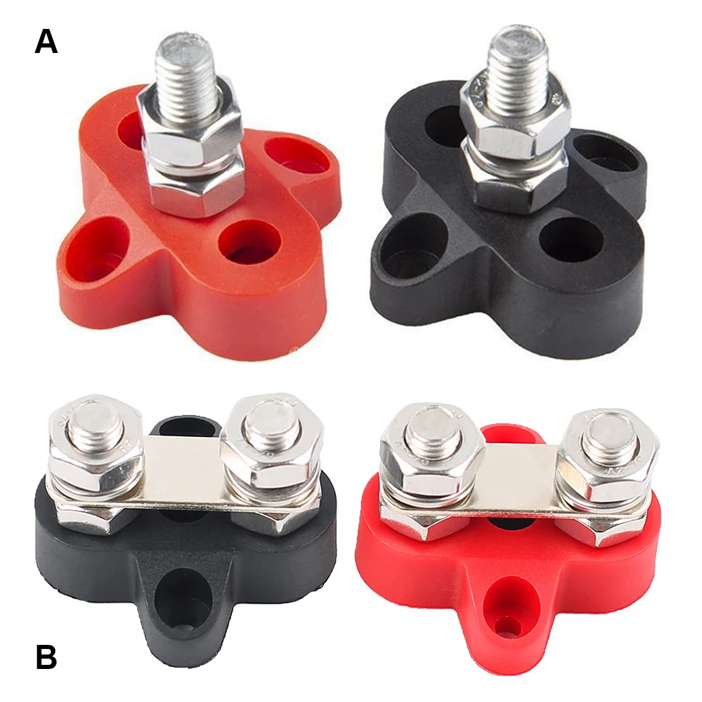 Pack of 2 Terminal Blocks with Screws Battery Connection Bolts Accessories