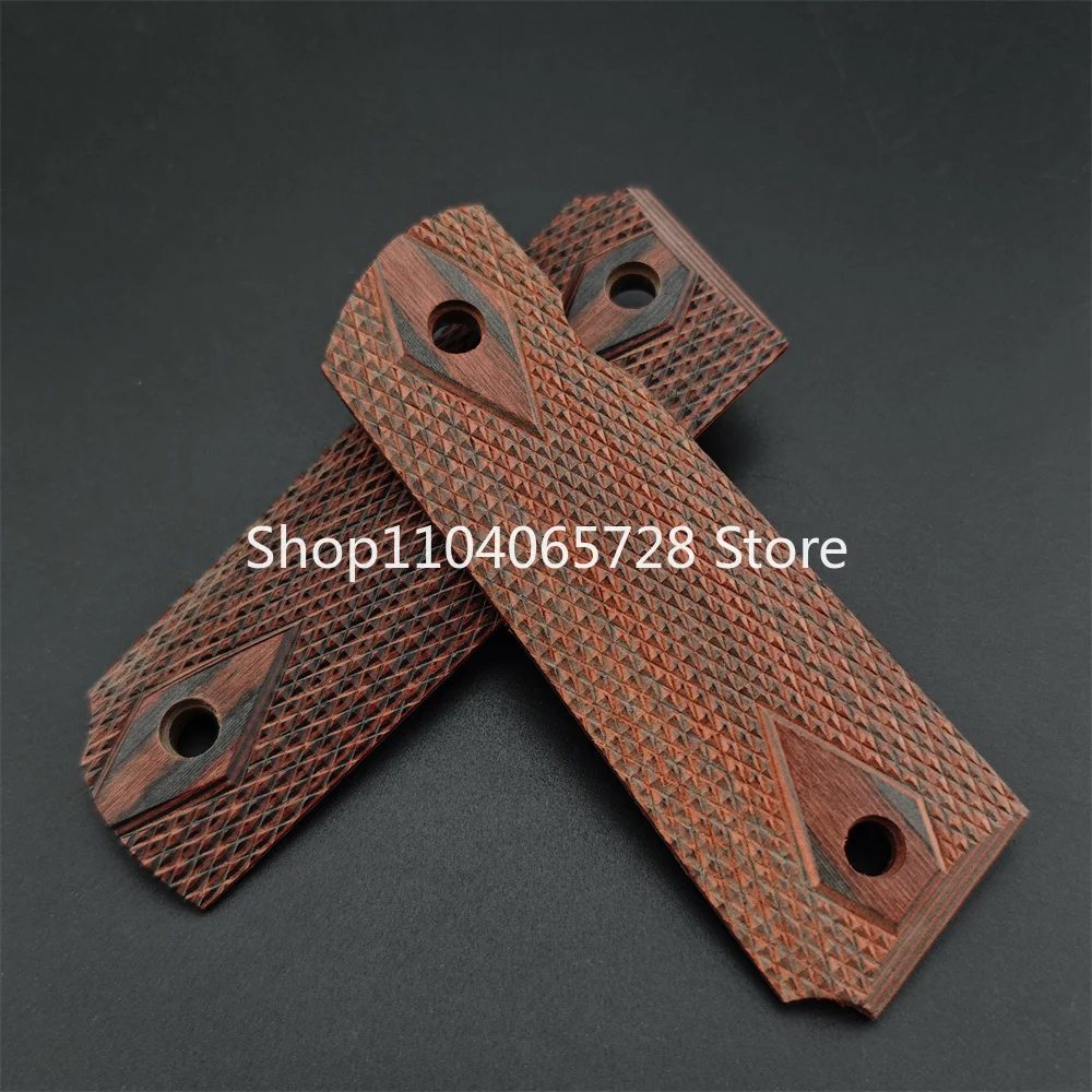 1911 Top-selling 2 PCS Gun Non-slip Handle Rosewood Grips Patches DIY Anti-slip Wooden Grips Scales Decor Material Blanks Slaba