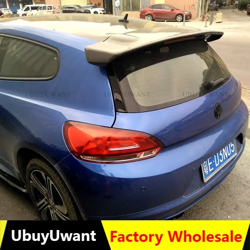 UBUYUWANT For Volkswagen VW Scirocco 2010~2014 (Not for R) VOTEX Style Scirocco FRP/Carbon Fiber Rear Roof Lip Wing Spoiler