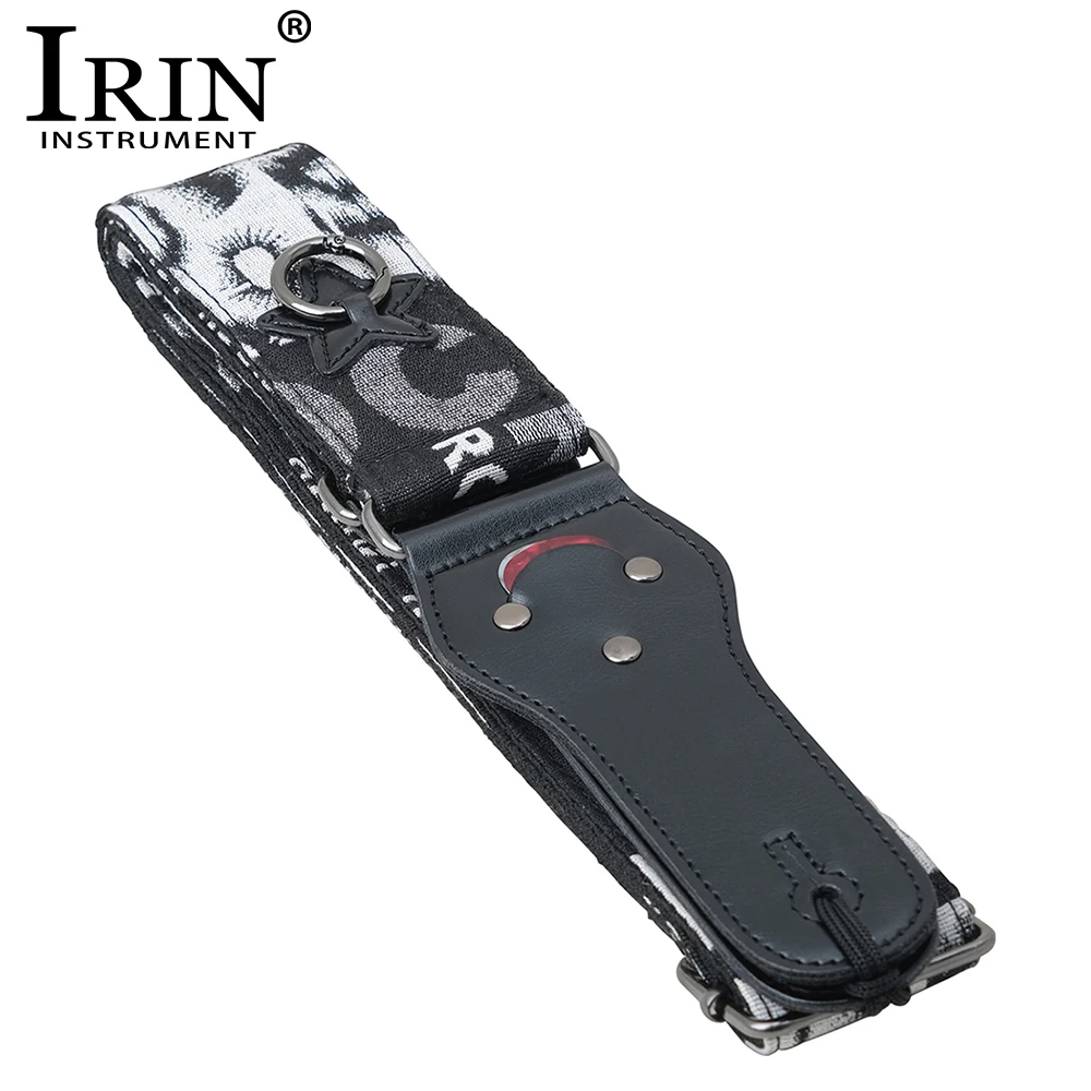 Ремешок для гитары IRIN, разноцветные ремни для гитары, регулируемый цветной ремешок для басов для гитары с медиаторами, аксессуары для акустической и электрической гитары