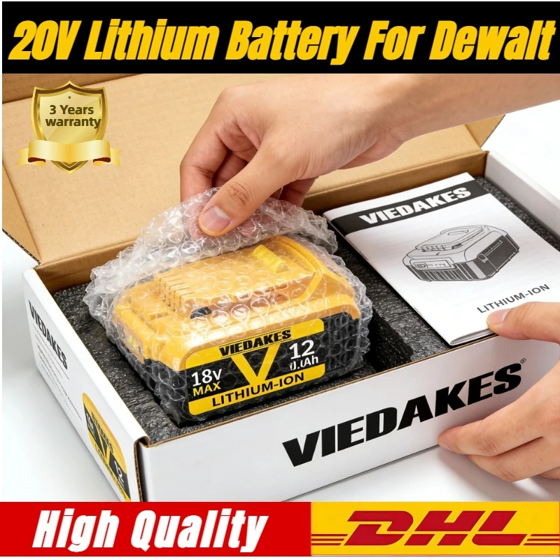 

100% compatible for dewalt battery 18v 5ah,for DCG409,DCF620,DCF512,DCF850 for dewalt 20v draadloze stofzuiger 18v krachtig