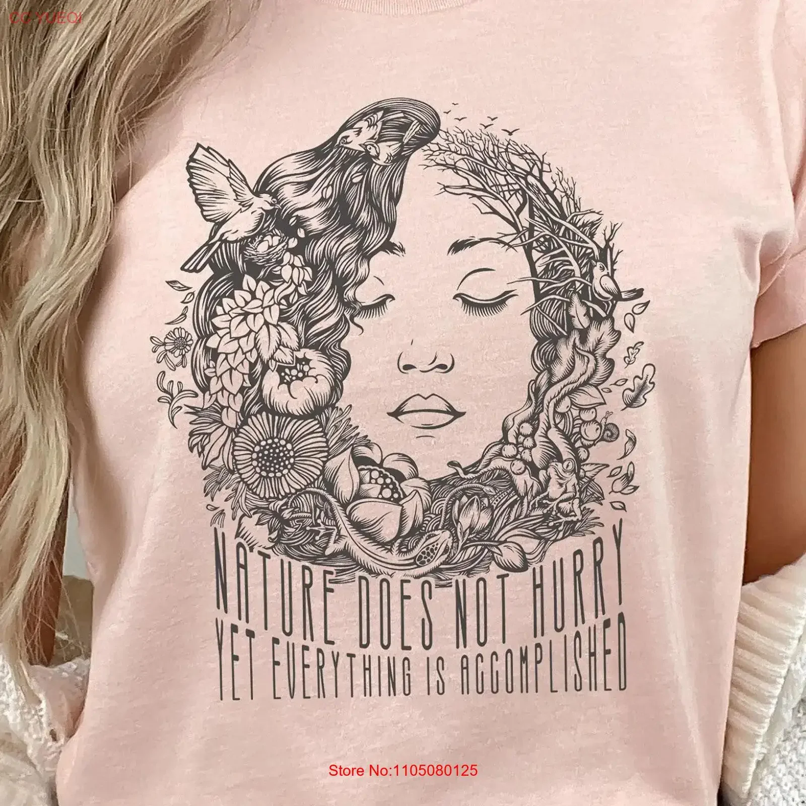 Природа не торопитесь, но все завершена Футболка Лао Цзы Тао Те Цзин Медитация Идеальный учитель йоги винтажная футболка