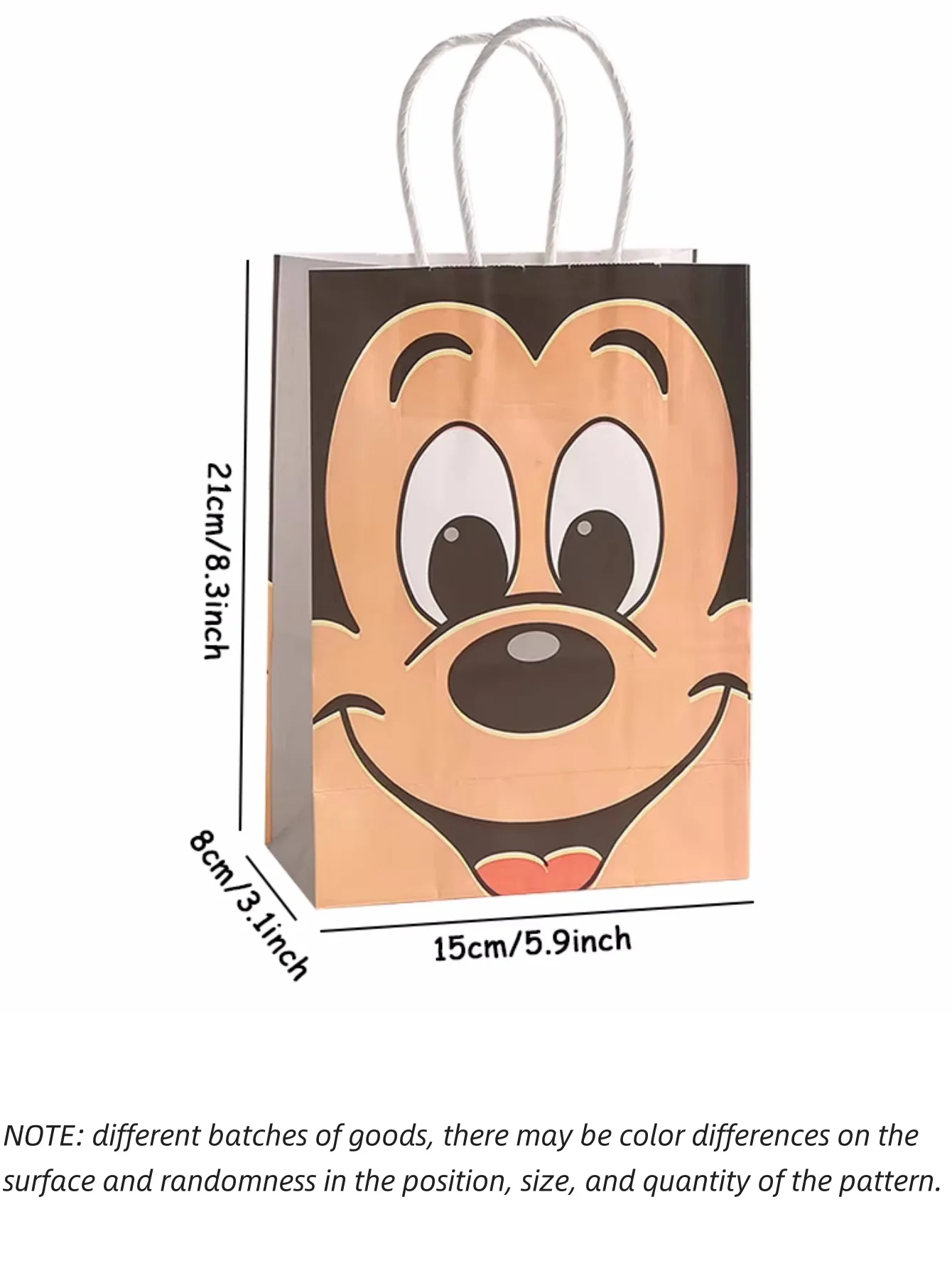 5/10/15 قطعة من أكياس هدايا حفلات ميكي وميني - أكياس هدايا ورقية متينة مع تصميمات شخصيات كرتونية #2