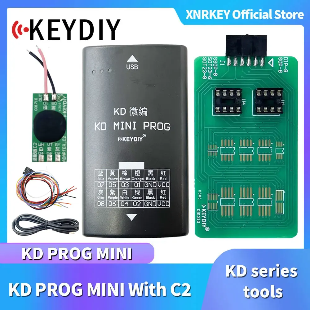 

KEYDIY KD PROG MINI With C2 Adapter Reading Dashboard Data Support for VW MQB Programming Function for KD-MATE and KD-MAX Prog