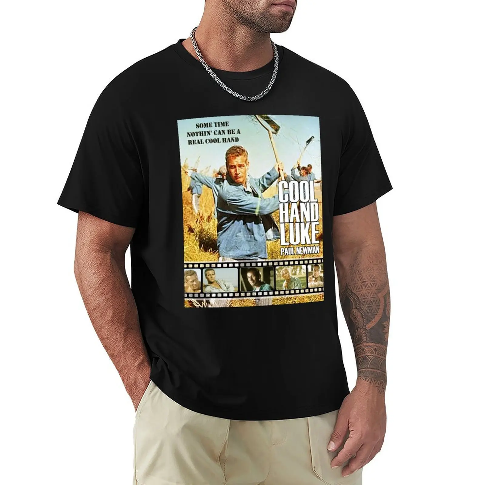 Cool Hand Luke T-Shirt Work Utility Short Sleeve Shirt
