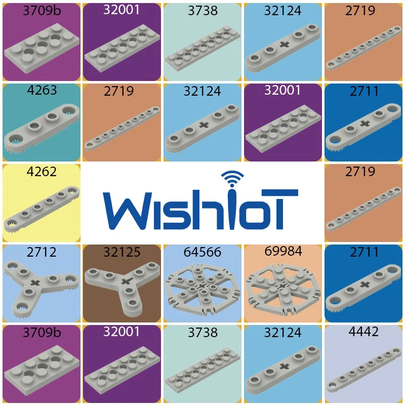 50g テクニカルMOCパーツ 薄型ブロック 3709b 3738 32001 組み立てブロック 車モデルキット おもちゃ アクセサリー