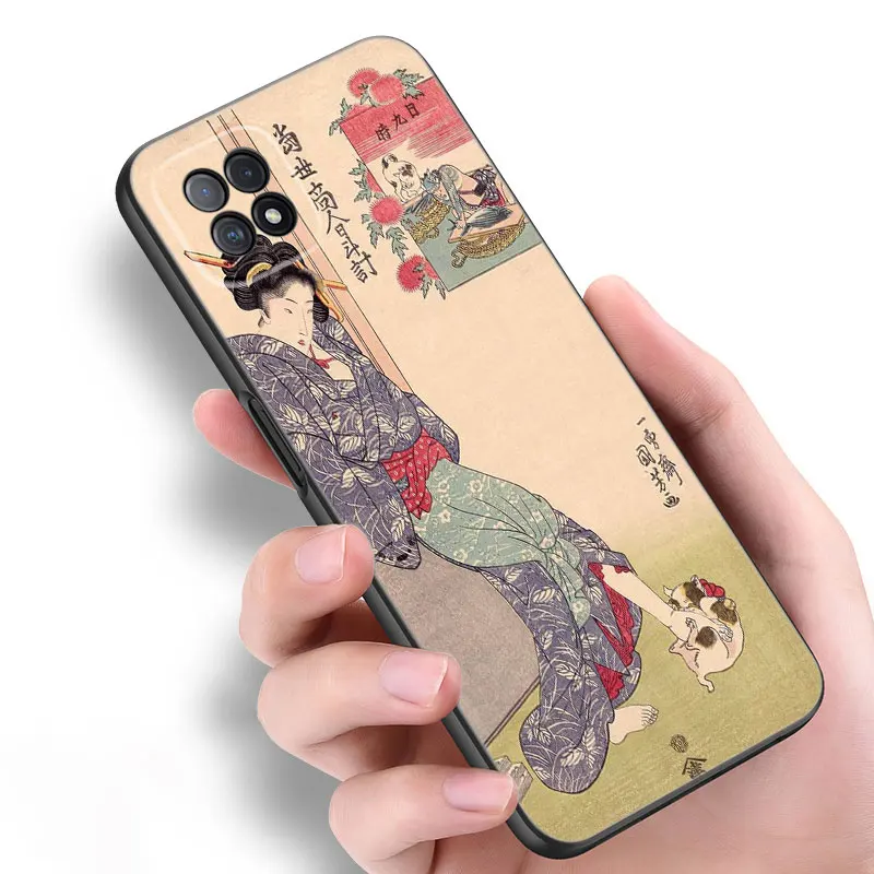 Ukiyo-e Japanese Style Art Phone Case For OPPO Reno 10 11 Pro A55 A57 A58 A72 A74 4G A54 A78 A98 5G A53 A93 2020 A15 A16 A17 A38