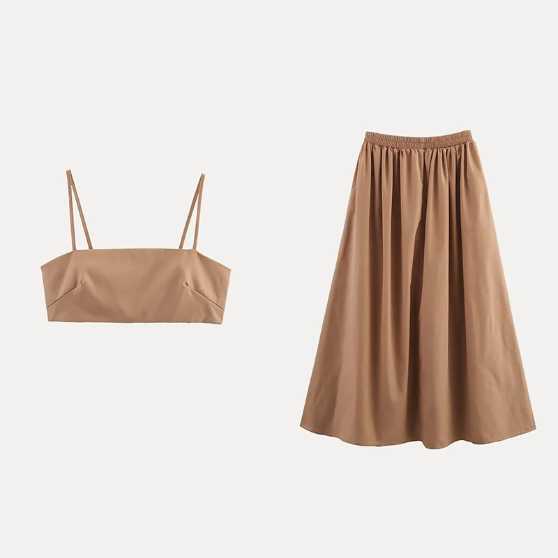 

2025 Spring New Sle Women's Faion Set Polyester Fiber Plaid ter Ne Skirt Vaion Sle Age-Defng Outfit