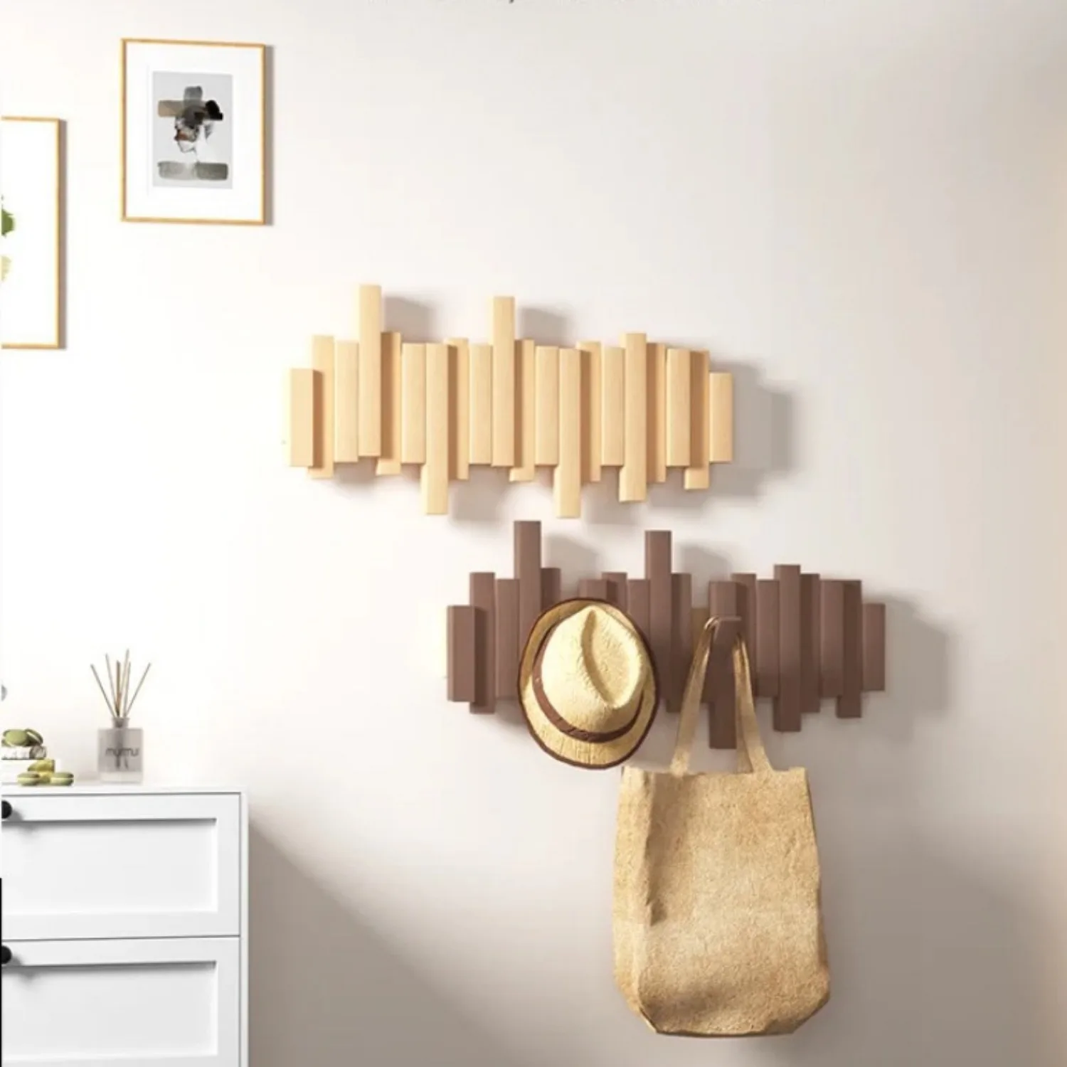 

Solid Wood Key Hangers, Creative Wooden Home Wall Hangers, Porch Storage Shelves, Hat organizers, Hat Organizers