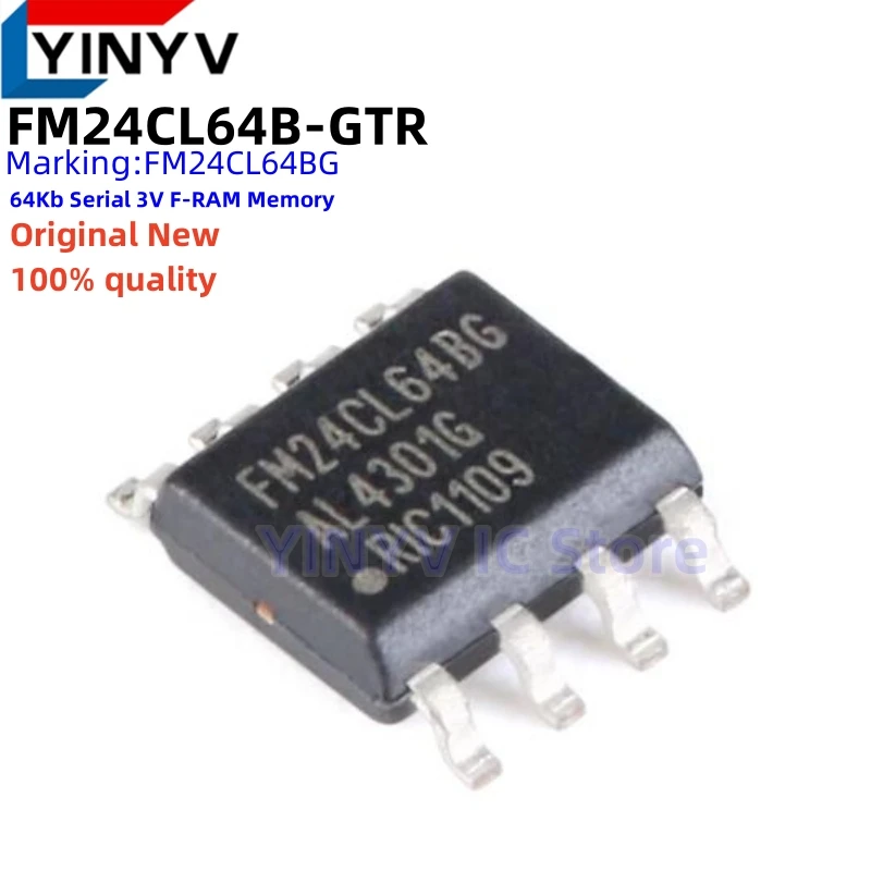 10 Stück FM24CL04B-GTR FM24CL04BG FM24CL16B-GTR FM24CL16BG FM24CL64B-GTR FM24CL64BG SOP-8 4/16/64Kb Serieller 3V F-RAM Speicher 100% Neu – Detail 3