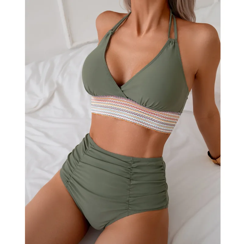 Abdeckung Bauch Sexy Bikinis Badeanzüge Frauen Bademode Push-Up Weibliche Strand Schwimmen Tragen Badeanzüge Hohe Taille Bikini Set Pool Badende