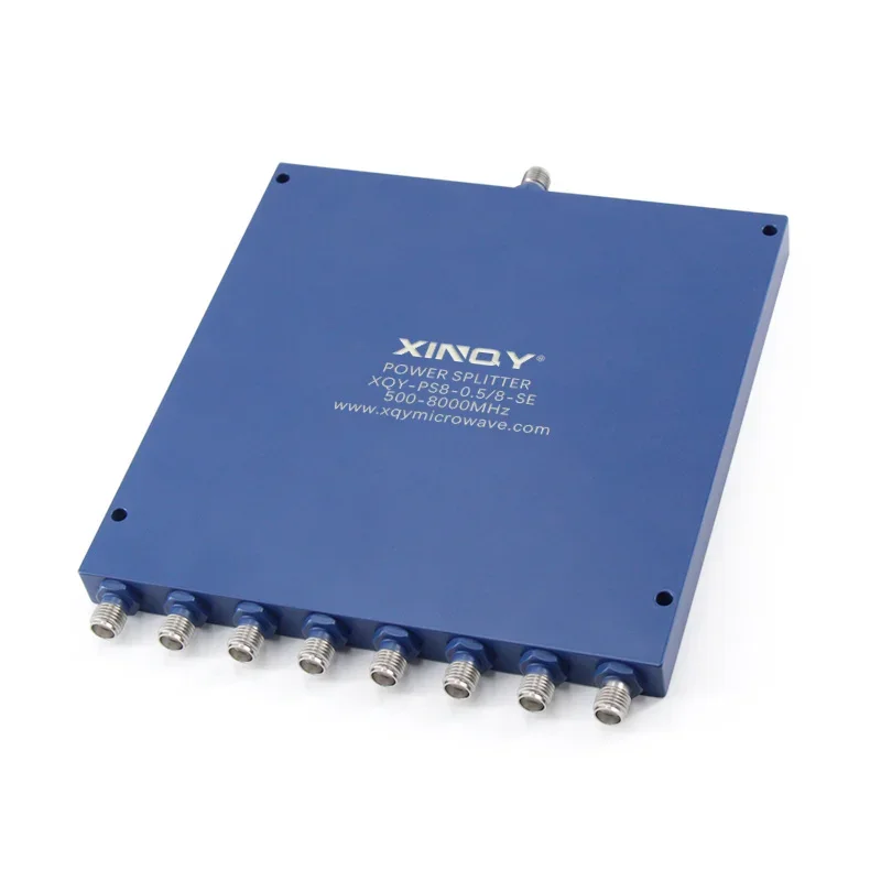 XINQY XQY-PS8-0.5/8-SE 8 Way RF Power Divider 500-8000MHz 0.5G-8G WiFi Test Grade Microstrip Signal Splitter Combiner Guangdong