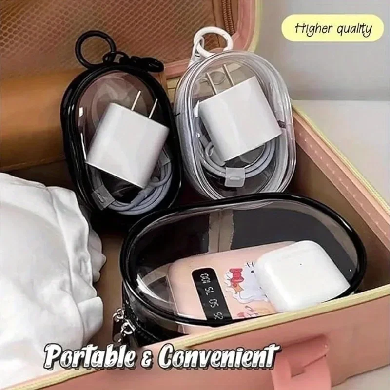 Simple Mini Carry-on Portable Outdoor Storage Bag Headphone Charging Organizer Modern Simple Data Cable Charger Storage