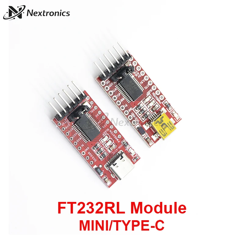 1/3/5/10PCS FT232RL FTDI USB to TTL Serial Adapter Module MINI Type-C 3.3V 5V Converter for Arduino Pro Mini MCU Programming - view 2
