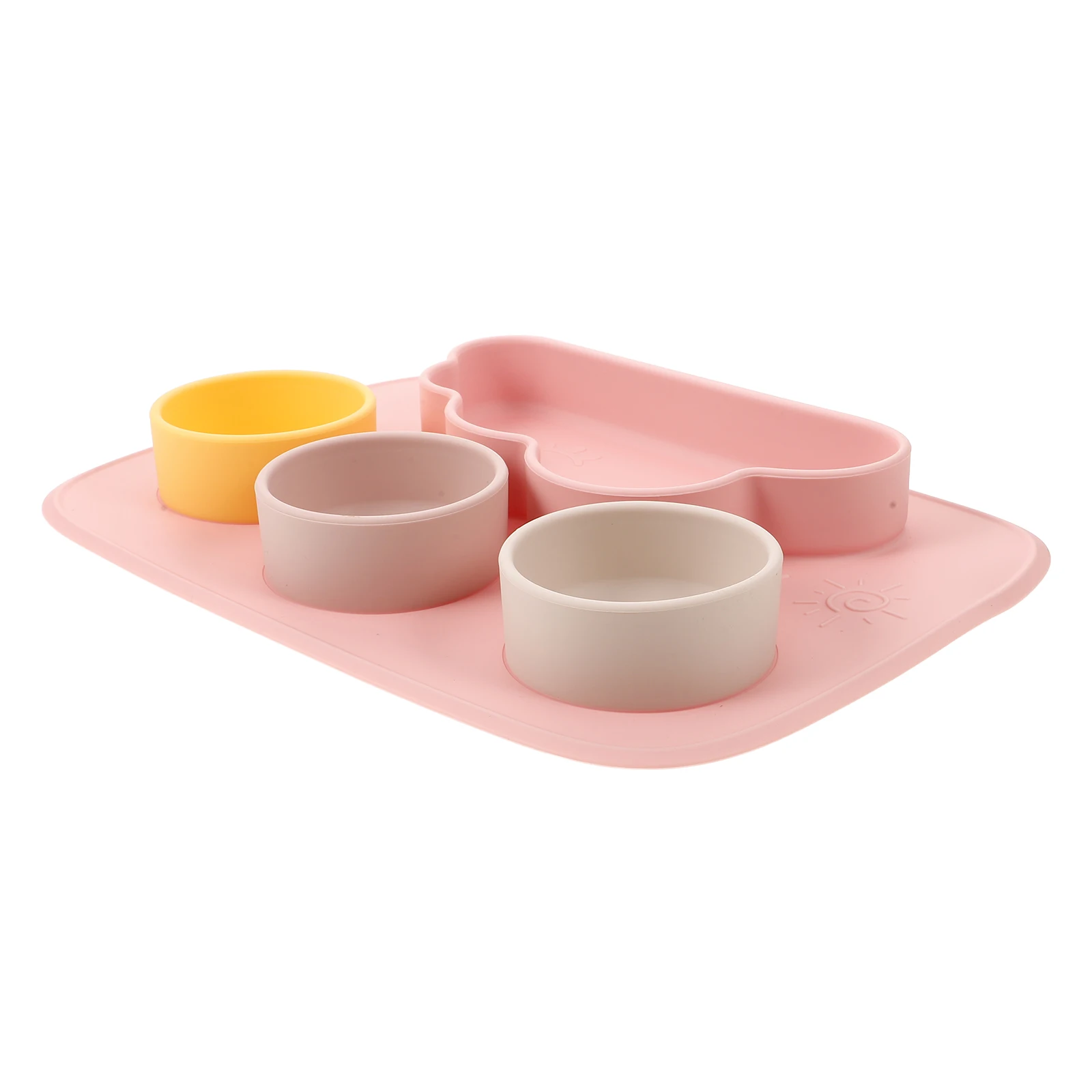 

AntiSlip Silicone Meal Plate Baby Dining Tray Food Bowl Containers Small Bowls Feeding Toddler Plates Weaning Set