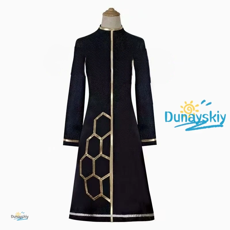 

Binah Library Of Ruina Cosplay Outfit Customizable Size Black Long Coat Uniform Matching Wig Convention Roleplay Events