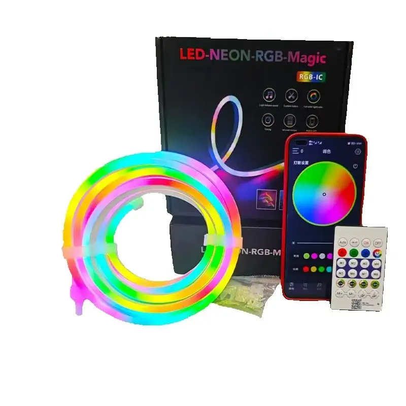 Smart RGB Neon Light Strip Low Voltage USB Powered, APP Control, Music Sync Voice Activated, Ambient Lighting