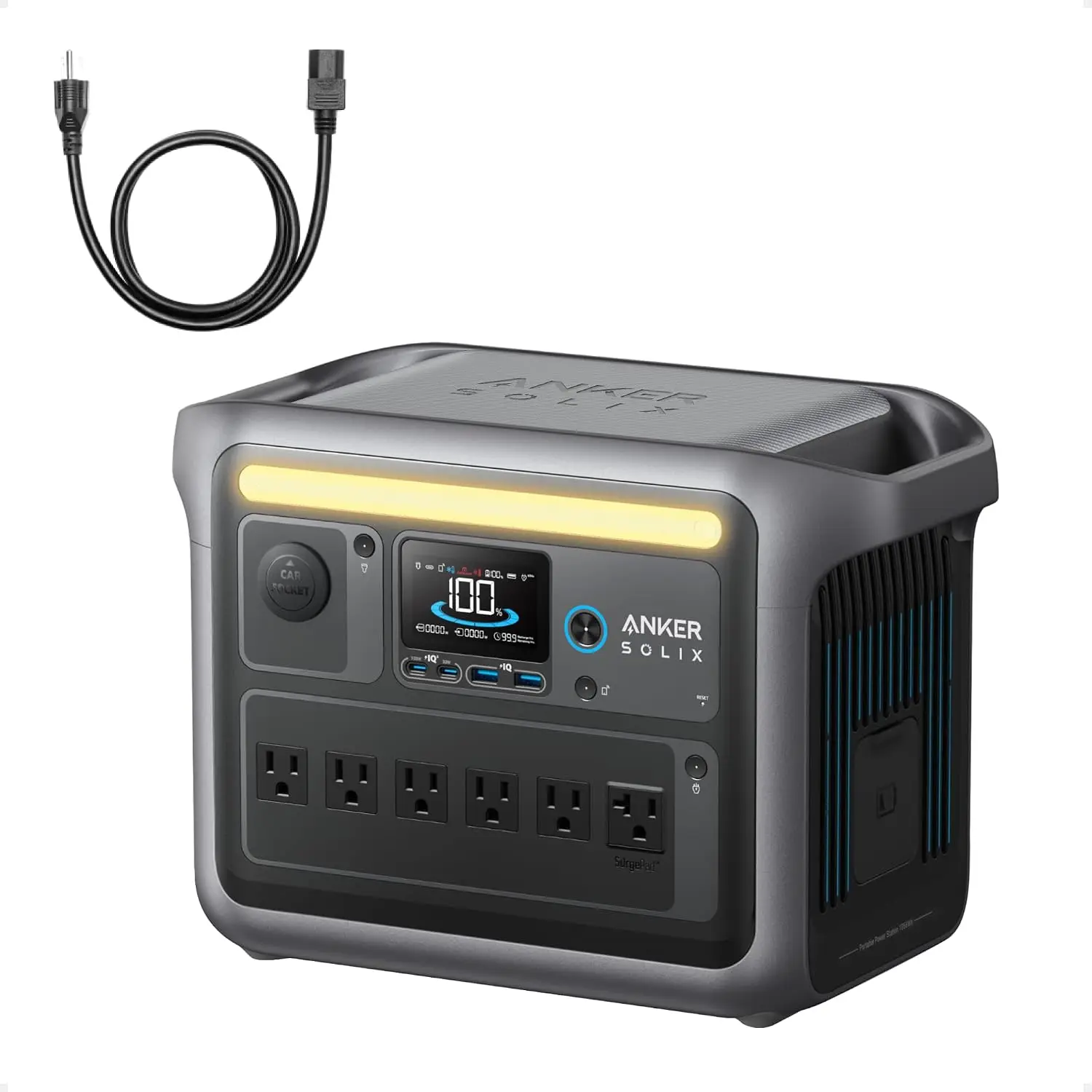 Portable Power Station 1056Wh Solar Generator with Car Charging Cable, Customized