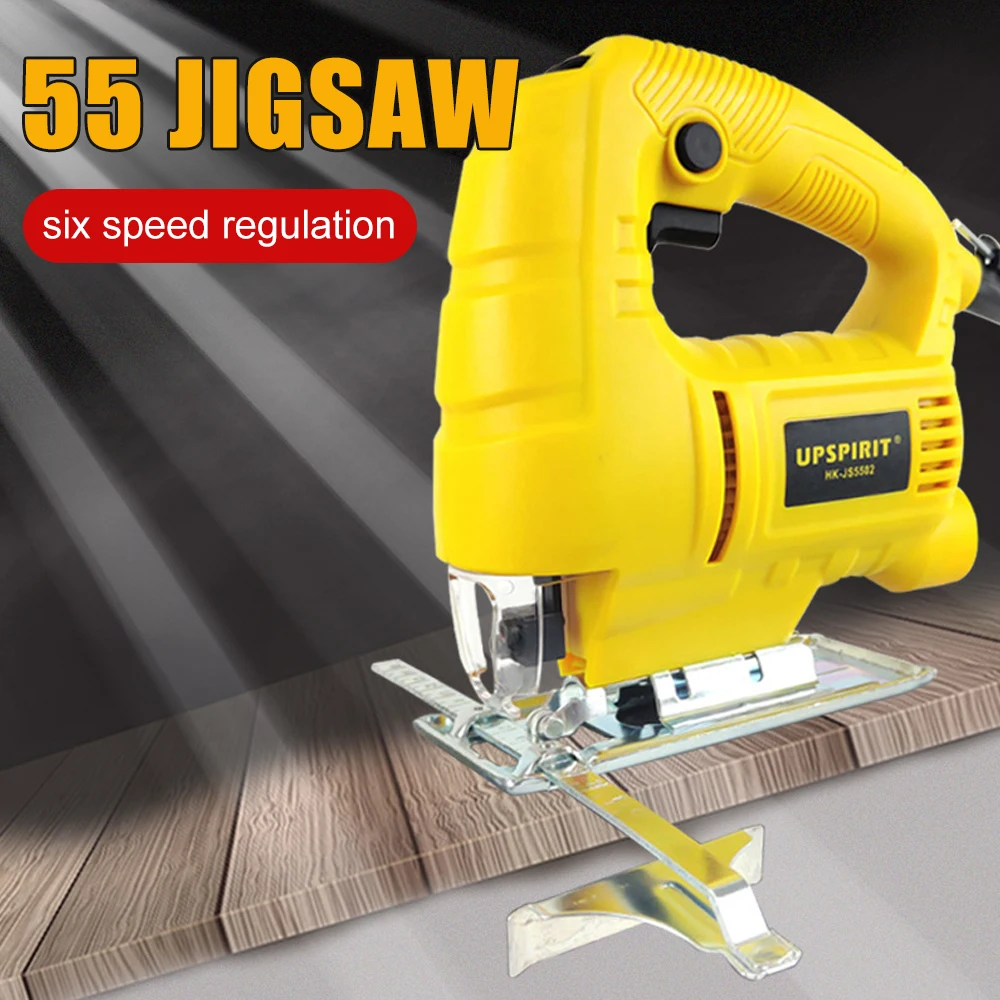 

220V 550W Jig Saw Convenient Continuous Mode Electric Saw 55mm Electric Power Cutter for Wood, Metal and Plastic Cutting EU Plug