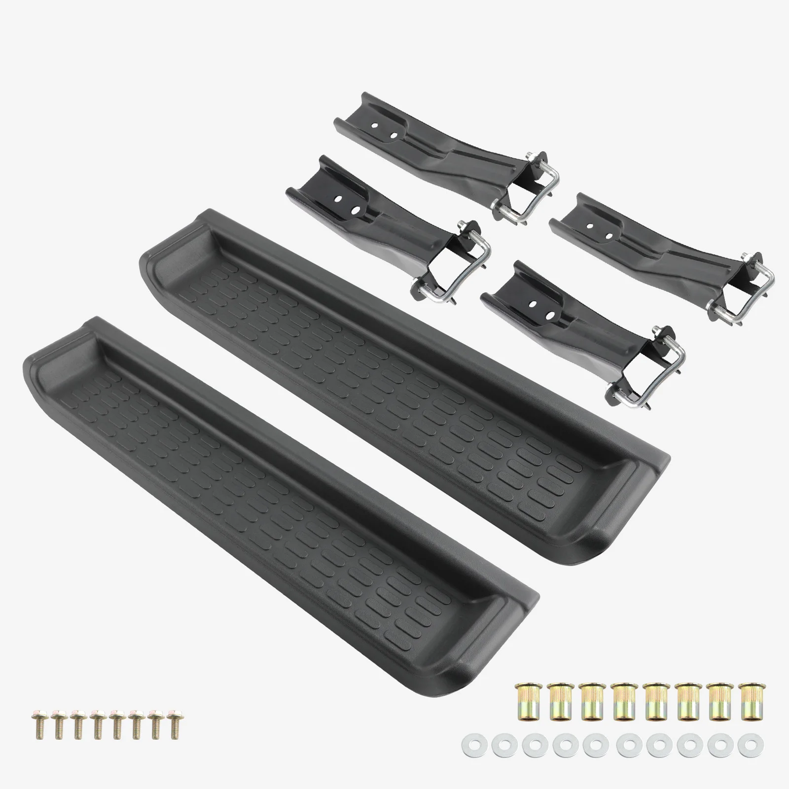 2 Pcs Side Step Nerf Bar Running Board Set for Jeep Wrangler TJ 1997-2006 PW4511