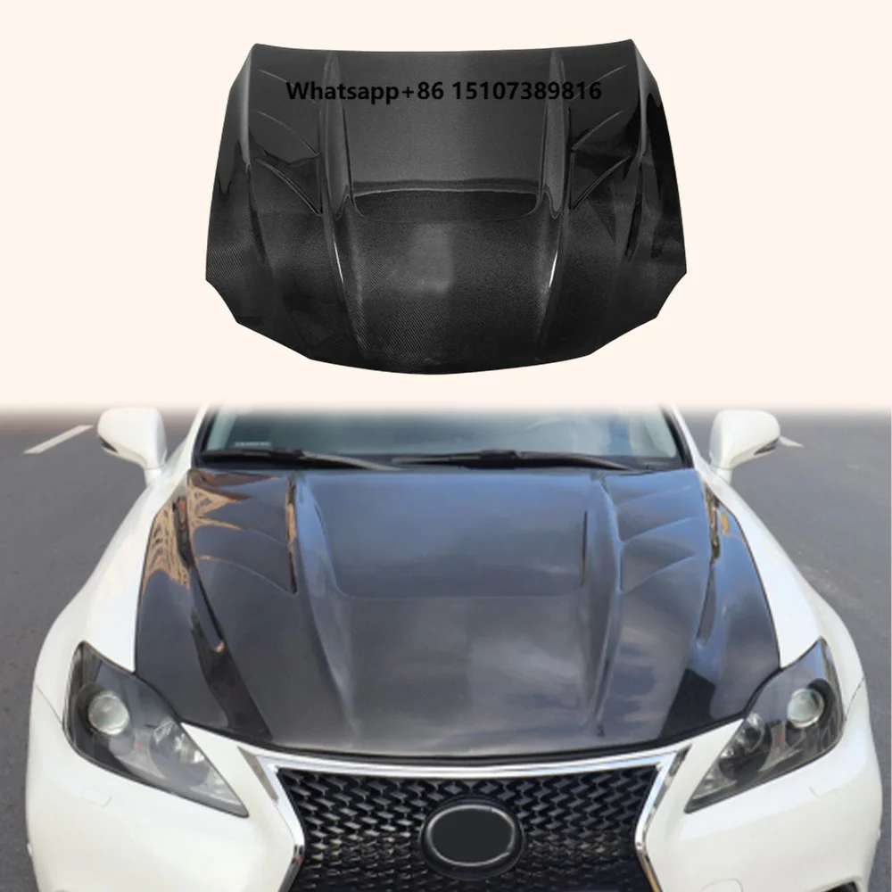 For IS250 XE20 GSE20R Sedan 06-13 Carbon MBJ Front Vented Cooling Hood
