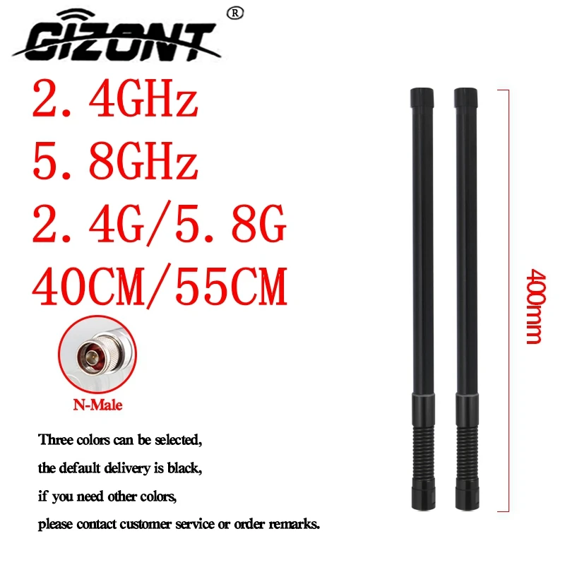 

2.4G 5.8G fiberglass antenna for Hotspot WIFI 2.4GHz 5.8GHz outdoor AP High gain router modem Zigbee Spring damping antenna