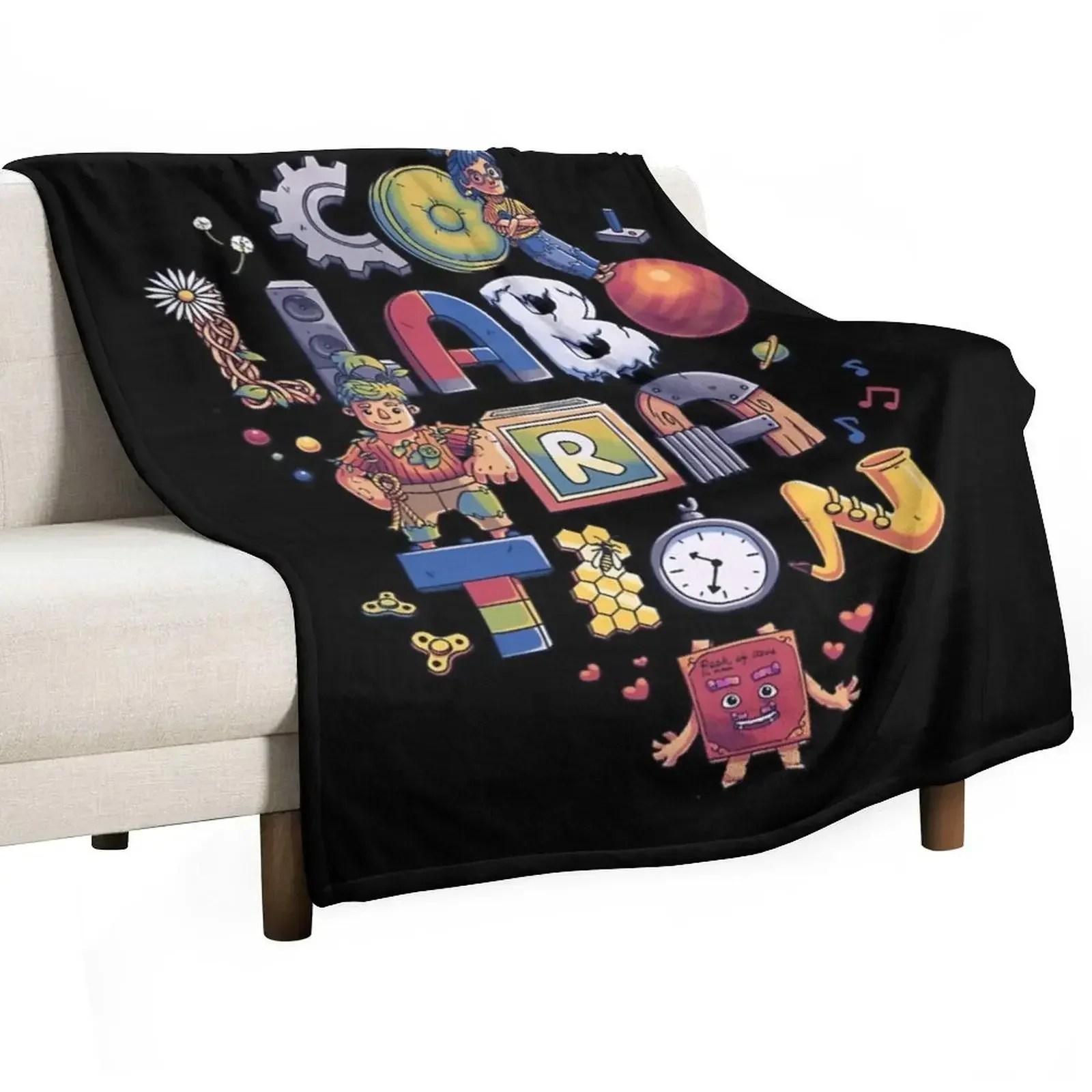 Collaboration funny Throw Blanket Cute Plush Blankets