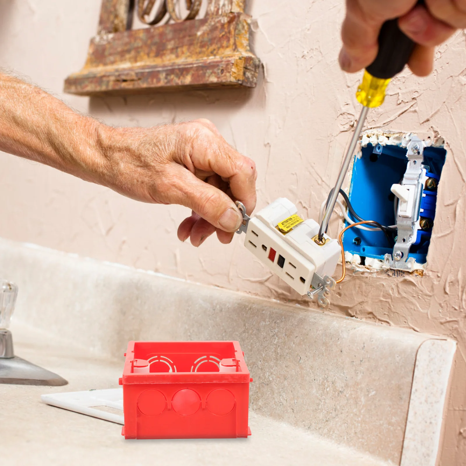 

10Pcs Wall Socket Boxes 86 Type Installation Box Floating Double Nut Stable Spacing Wall Junction Box Suitable for Cavity Walls