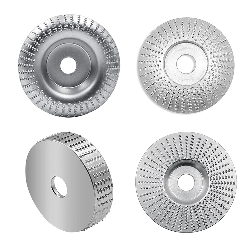 

New4 Pieces Wood Grinding Shaping Disk, Grinder Wheel Disc Wood Shaping Wheel For Angle Grinders With 5/8Inch Arbor