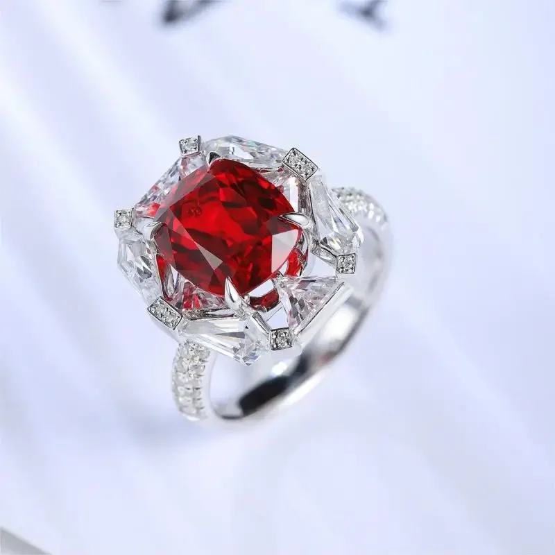 RUIF-Bague en argent S925 pour femme, style classique, adrene cultivée en laboratoire, bijoux de mariage, cadeau de fête, nouveau, 2024