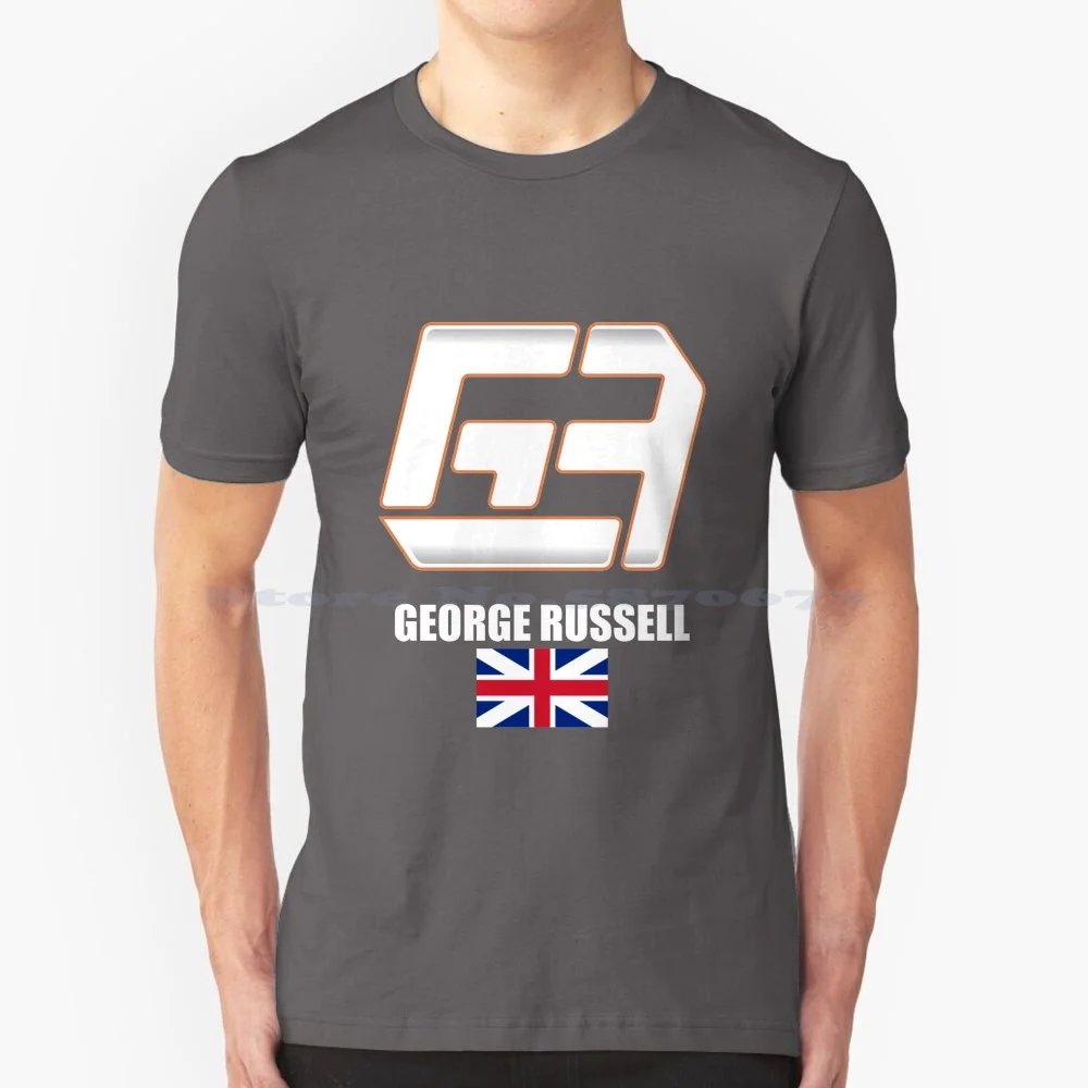 George Russell England T Shirt 100% Cotton Tee George Russell Drive To Survive