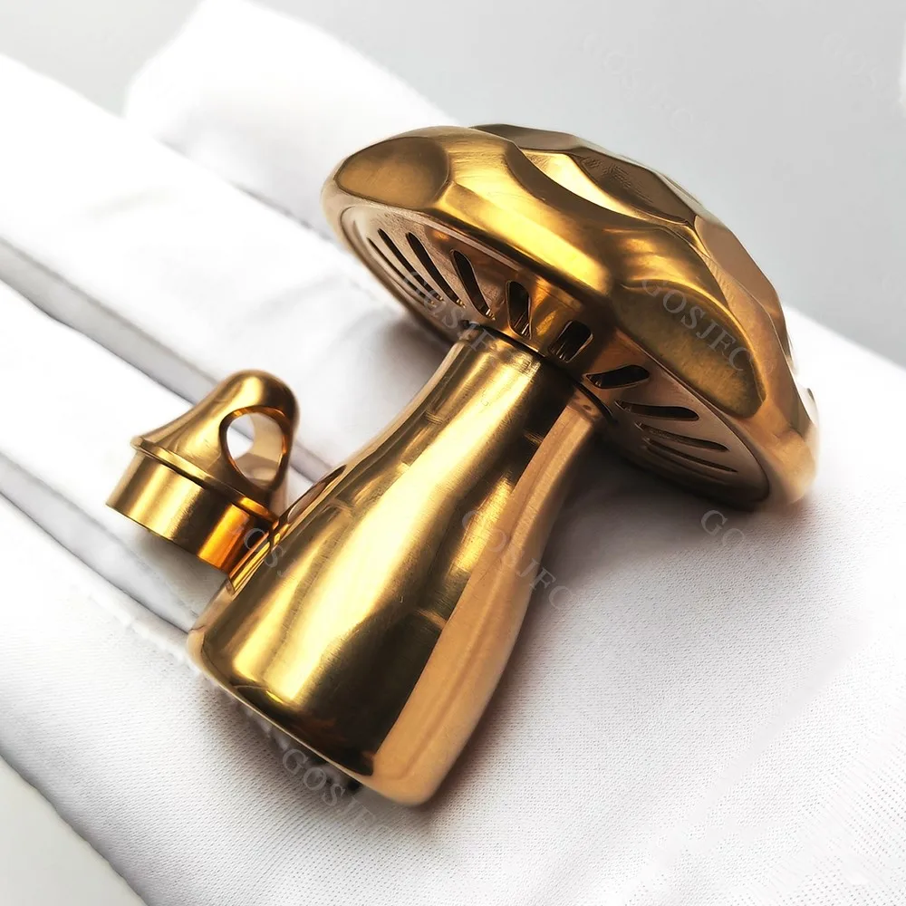 Golden Linkage Mechanical Mushroom Fidget Spinner Desktop Ornament EDC Stress Relief Toy