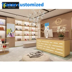 (Customized) luxury retail bag store display rack shoe display shelf decoration furniture ladies shoes shop design boutique