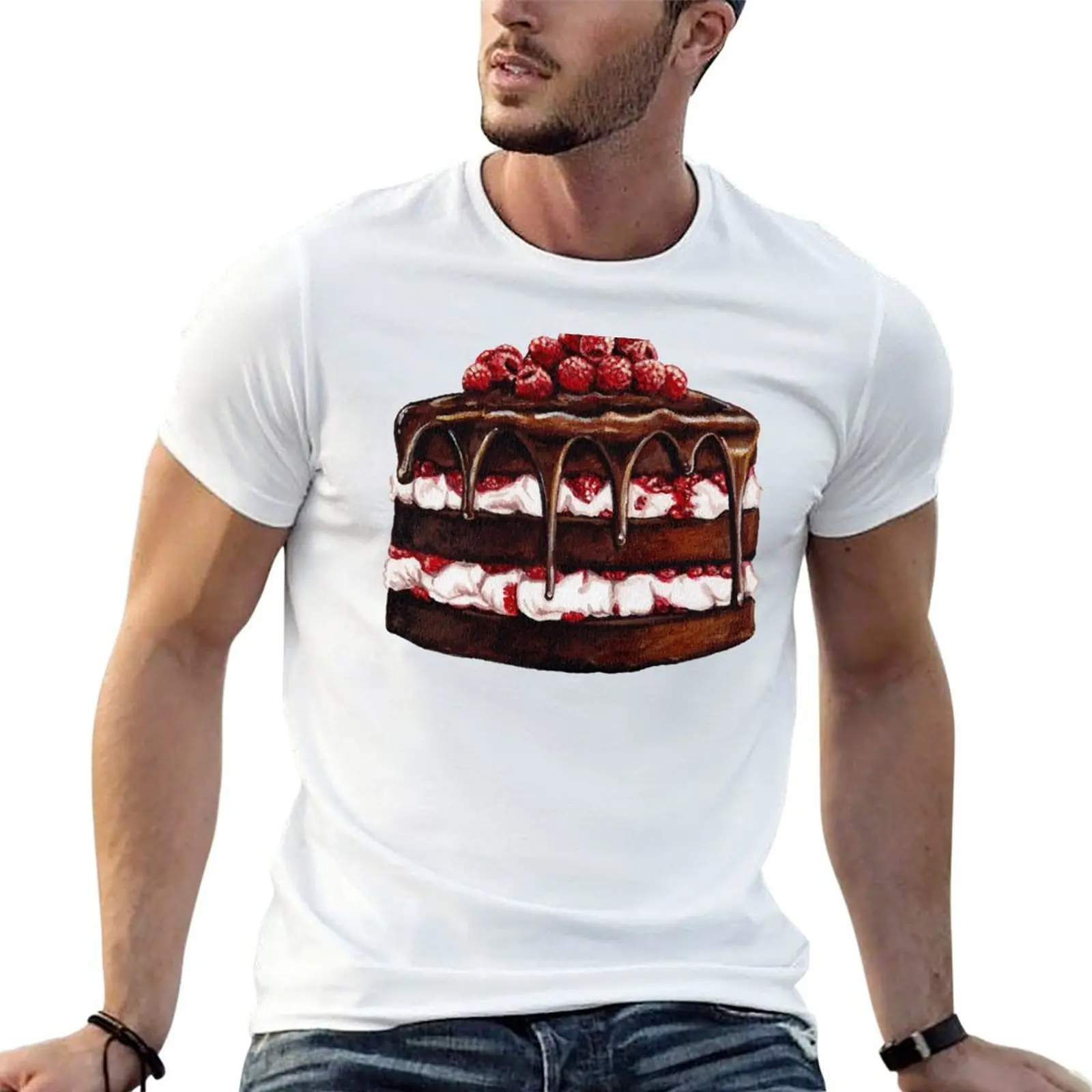 Chocolate Raspberry Cake T-Shirt football t shirt tops outfits for men