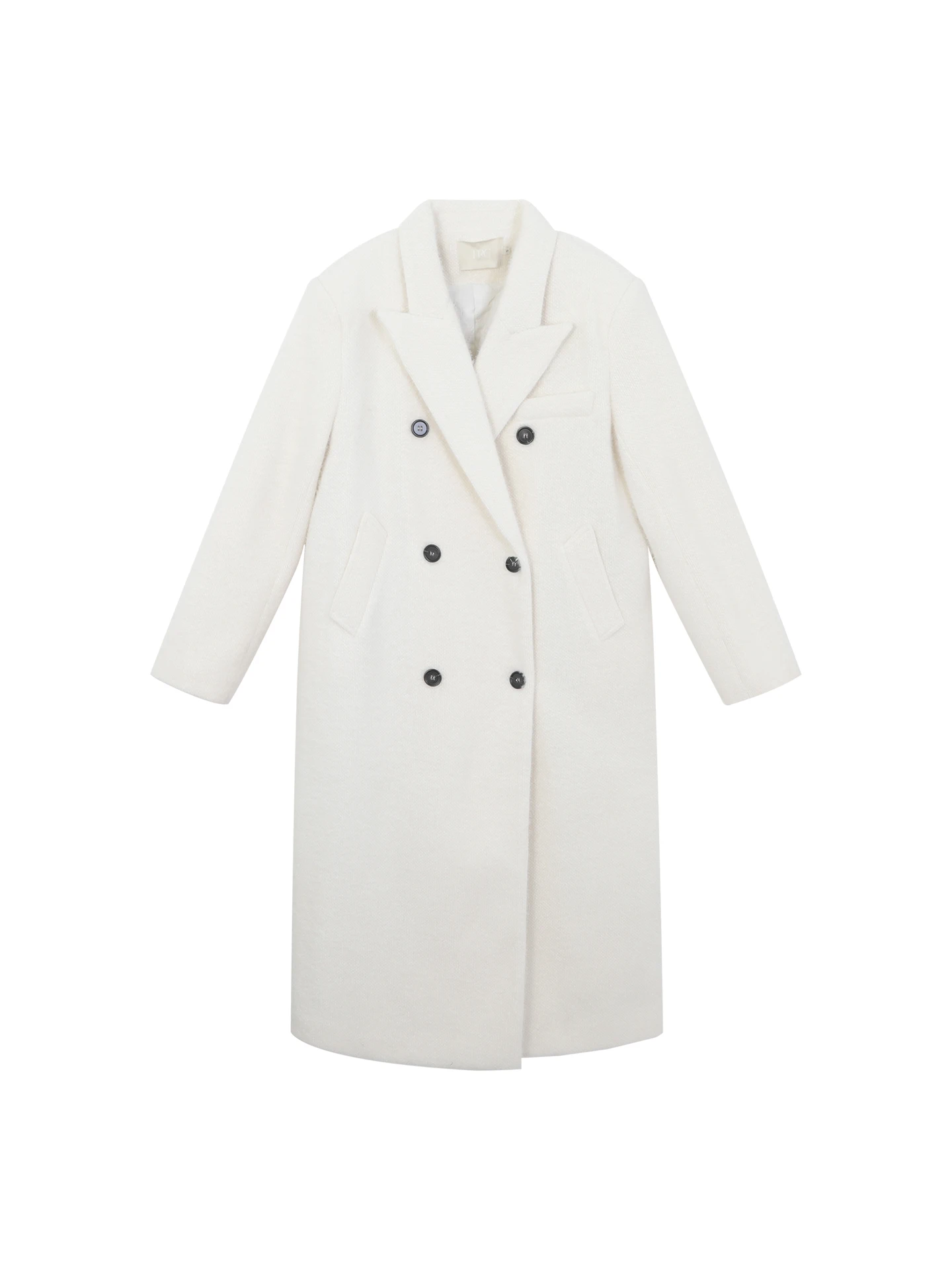 

Red Celebri Studio Long Cotton Woolen Coat Women's Sle 2025 New Winter Unique Beautiful White Faux Fur Outerwear
