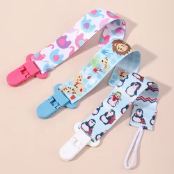 1pcs Fixed Button Baby Cartoon Pacifier Clips Chains Ribbon Soother Chains Anti-drop Buckle Strap for Pacifier Baby Feeding Gift