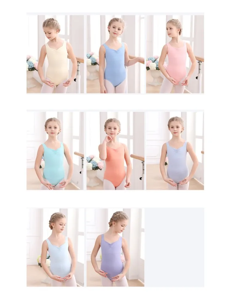 New Fashion Gymnastics Jumpsuit Ballet Suit Girl Performance Costume 100-170cm height