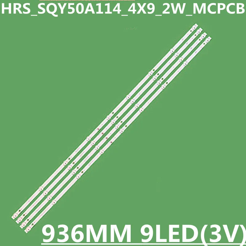 Barra de luces LED, accesorio con 9 lámparas HRS SQY50A114 4X9 2W MCPCB 12mm V2 NVR 8060 504K2S SMA N KROMS LINE KS500SM4K RLDED5098 B UHD PLED5042 B UHD