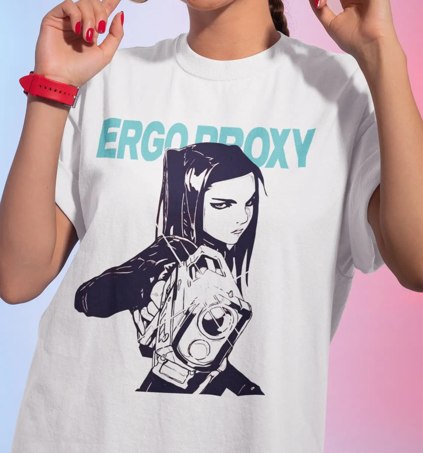 Ergo Proxy Anime T Shirt Re l Mayer Crewneck for Lovers Vintage Retro Japanese Cowboy Bebop