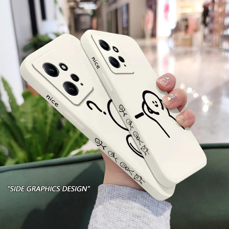 Mech Bear Phone Case For Xiaomi Redmi Note 13 12 12S 11 11S 10 10T 10S 9 9S 8 7 Pro Plus 4G 5G Liquid Silicone Cover